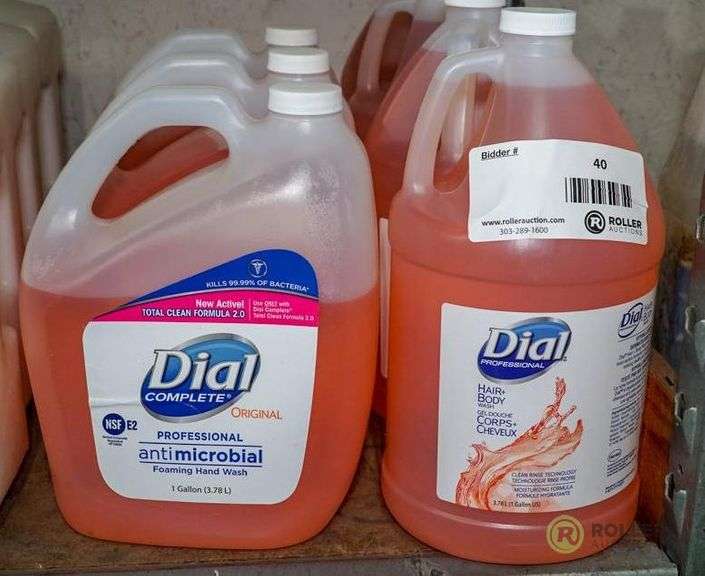  4 1 Gallon Bottles Of Dial Hair And Body Wash And 3 1 Gallon