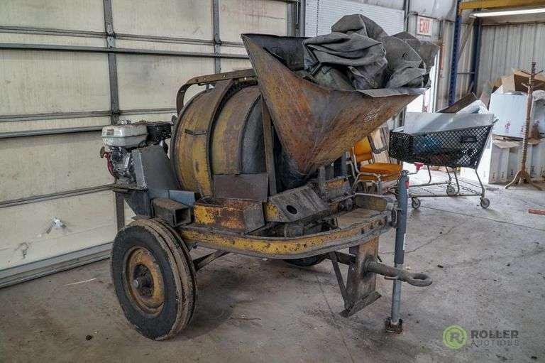 Towable Gas Cement Mixer, Honda Engine Roller Auctions