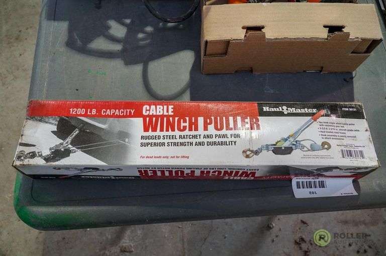Haul Master Cable Winch Puller, 1200Lb Capacity Roller Auctions