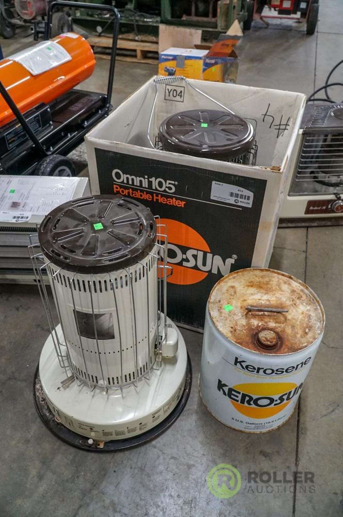 2) Omni 105 Kero-Sun Kerosene Heaters, 19500-BTU and Kerosene - Roller  Auctions