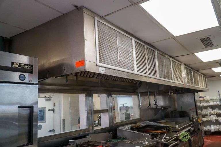 (2) Captive Air 5124 140in Stainless Steel Exhaust Hood, Ansul System