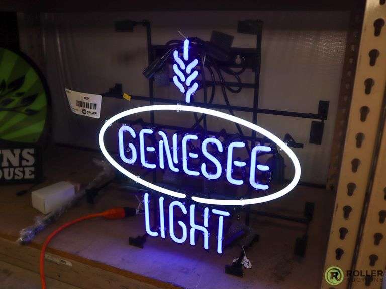 Genesee Light Neon Sign Roller Auction