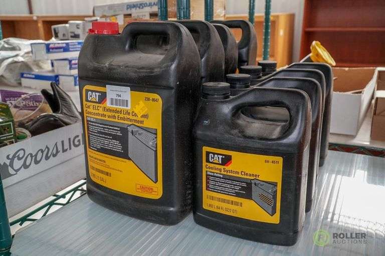 CAT Coolant and (4) 1Gallon and (4) 64oz Cleaners Roller Auctions