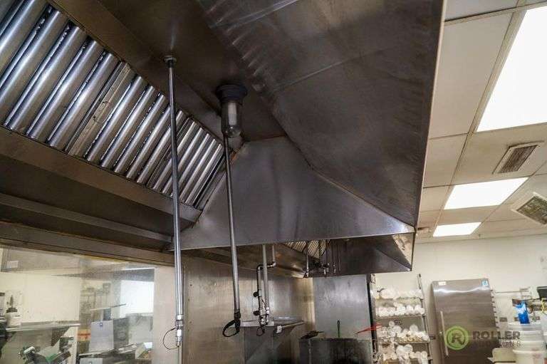 (2) Captive Air 5124 140in Stainless Steel Exhaust Hood, Ansul System