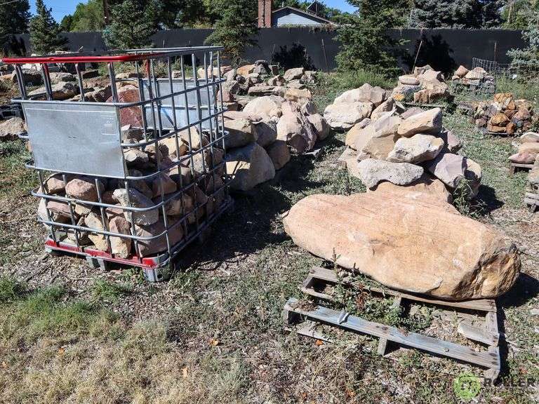 (8) Pallets of Landscape Rocks Roller Auctions