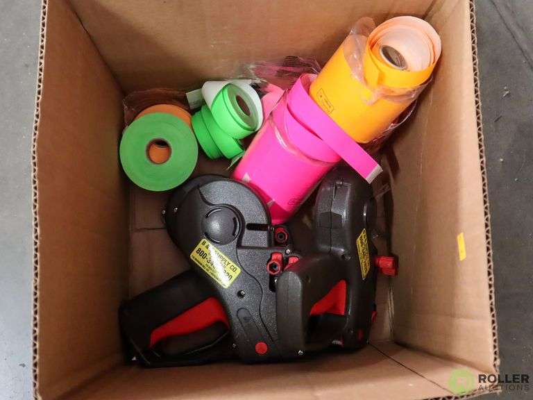 (3) Avery Sticker Guns With Stickers Roller Auction