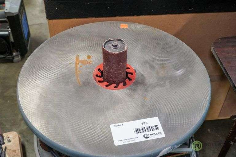 Delta BOSS Benchtop Oscillating Spindle Sander on Cart Roller Auctions