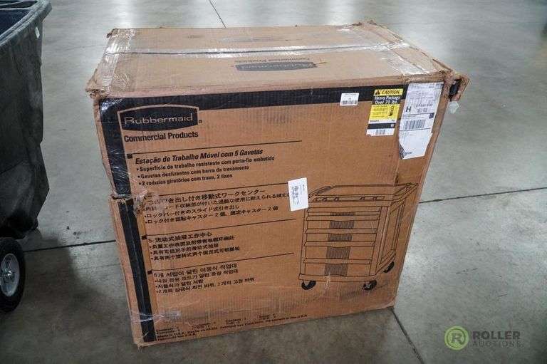 Rubbermaid 7734 88 5 Drawer Mobile Work Center Roller Auction