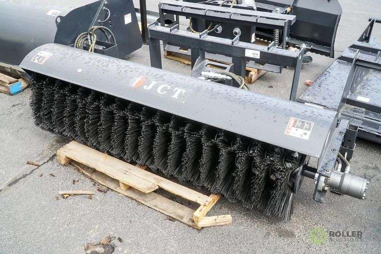 New JCT 72in Angle Broom Attachment to Fit Skid Steer Loader - Roller ...