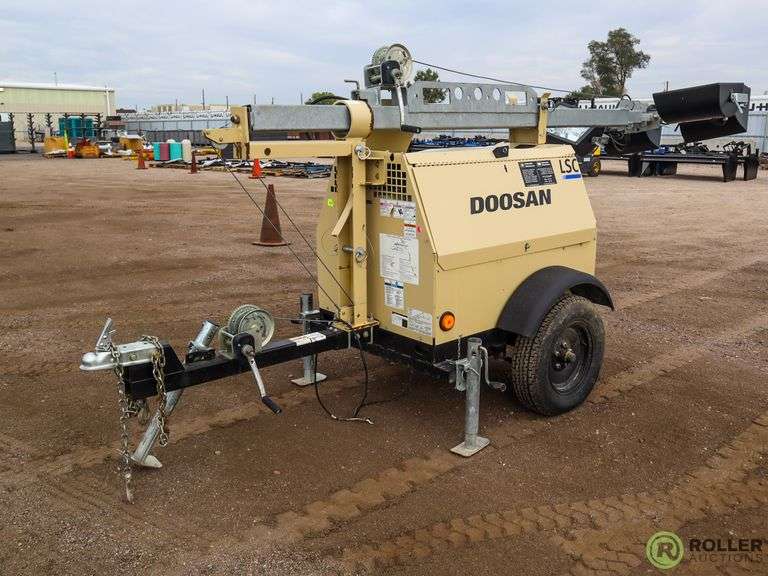 2012 Doosan LSC Towable Light Tower Roller Auctions