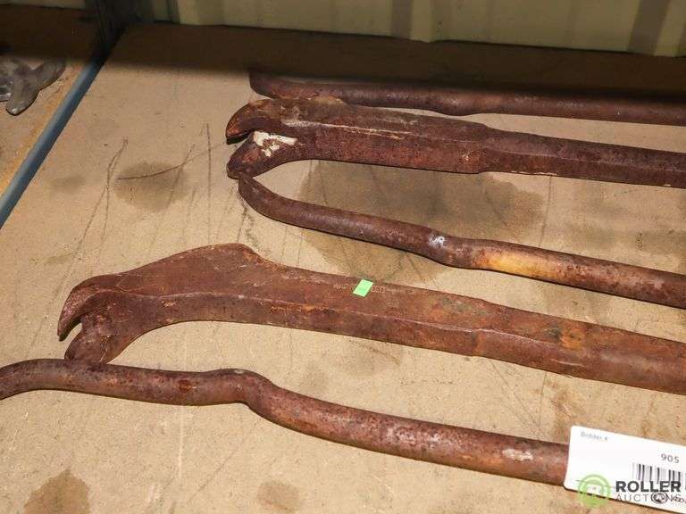 (5) Vintage Pry Bars Roller Auctions