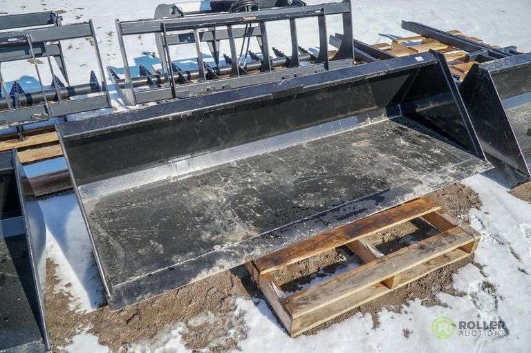 New 84in Kival Skid Steer Bucket Roller Auctions