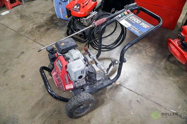 ExCell 2500 Pressure Washer, Honda 5Hp Gas Engine, 2500PSI Roller