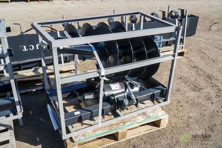 New JCT Hydraulic Auger Attachment to Fit Skid Steer Loader, Quick