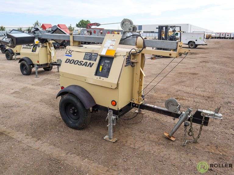 2012 Doosan LSC Towable Light Tower Roller Auctions