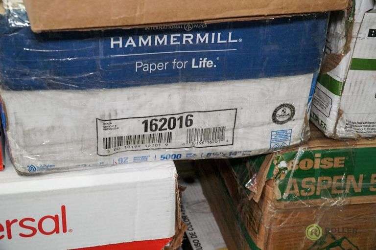 (2) Pallets of Assorted Copy Paper and Colored Paper Roller Auction
