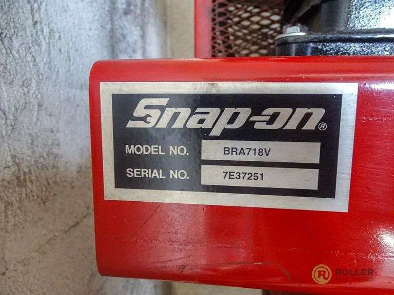 Snap On BRA718V Big Red Signature Series Vertical Air Compressor, 2Stage Roller Auctions