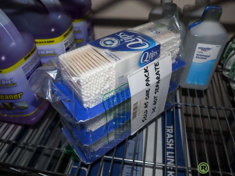 (3) Boxes of QTips and (4) Equate Isopropyl Alcohol Roller Auctions