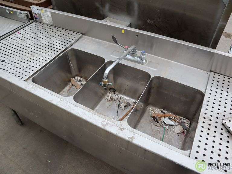 Glastender Bar Sink, 84" x 24" Roller Auctions