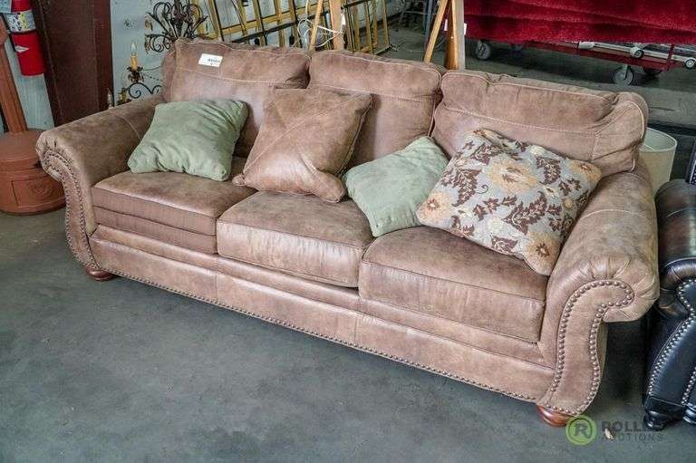 Ashley Furniture Leather Sofa Roller Auctions
