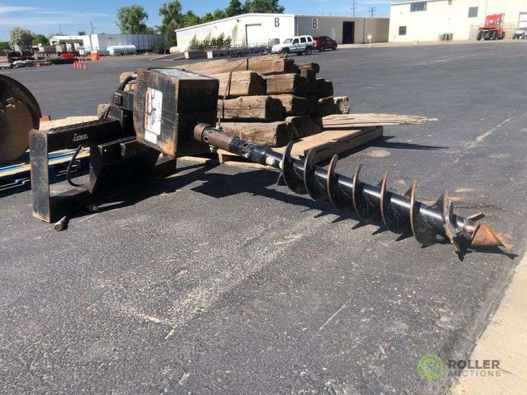 Lowe 42in Auger Post Hole Digger to Fit Skid Steer Loader Roller Auctions
