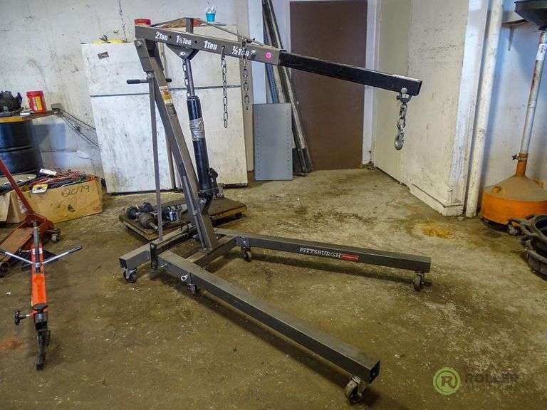 Pittsburgh 69514 2Ton Folding Engine Crane on Casters Roller Auctions
