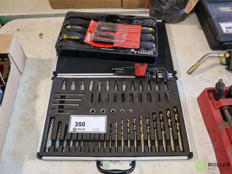 Drill Bit Set, Carlyle Screwdriver Set and Allen Wrenches Roller Auctions