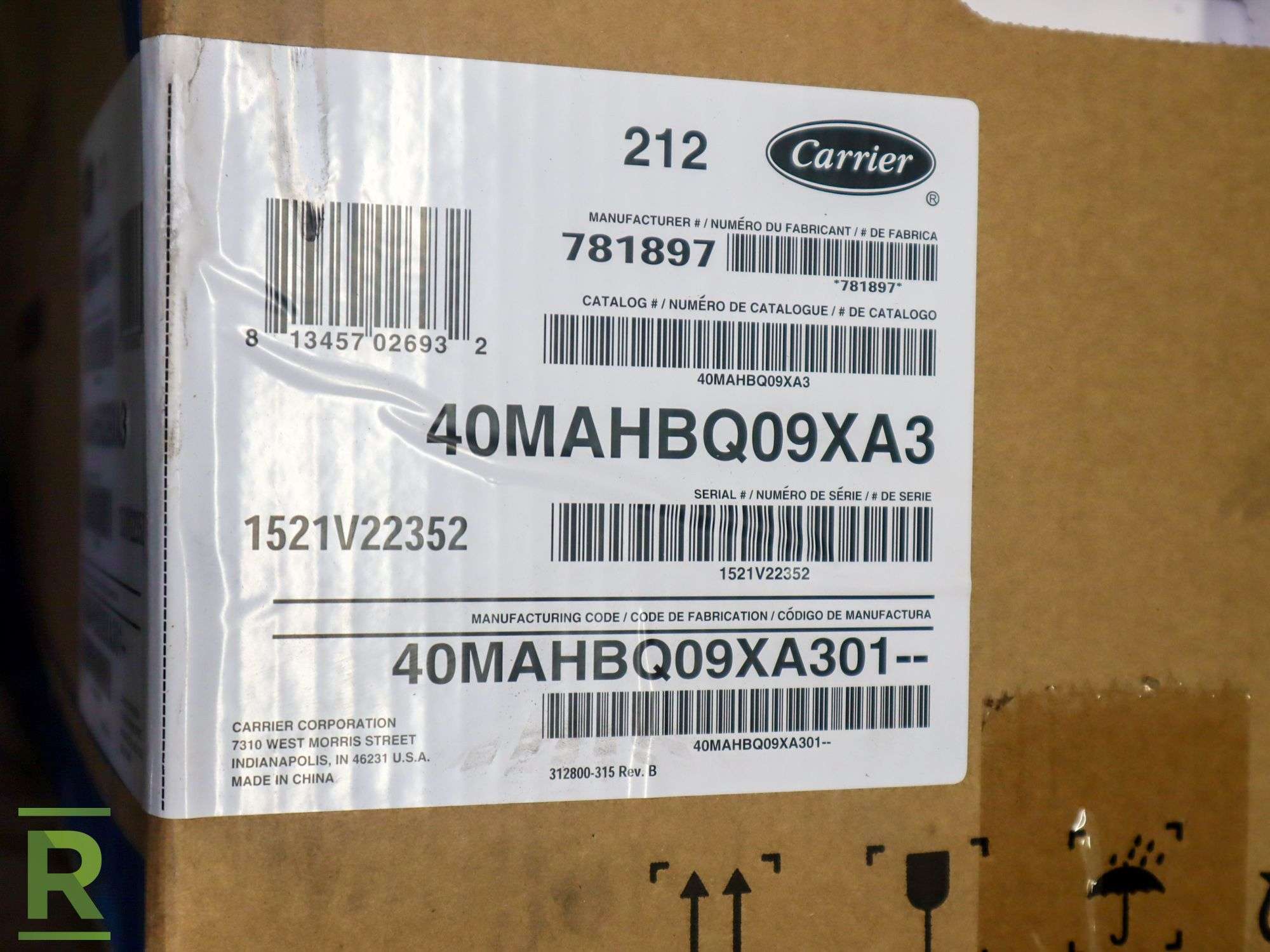 Carrier 40MAHBQ09XA3 Multi Zone Air Conditioner Unit - Roller Auctions