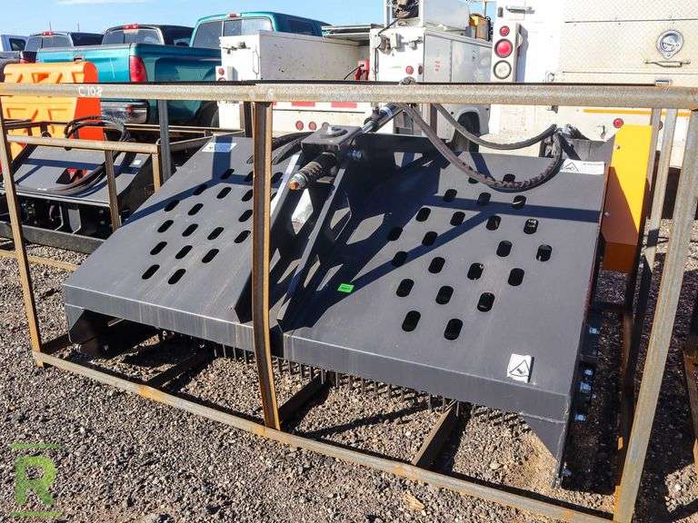 New Land Honor Hydraulic 68" Landscaping Rake Attachment to Fit Skid