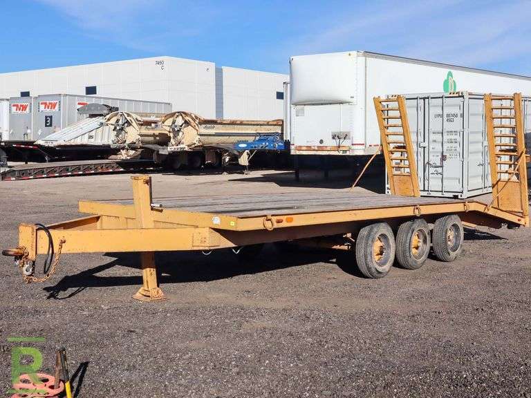 1991 Homemade TriAxle Equipment Trailer Roller Auctions