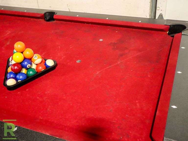 Valley Coin Operated Pool Table With Balls and Keys Roller Auctions