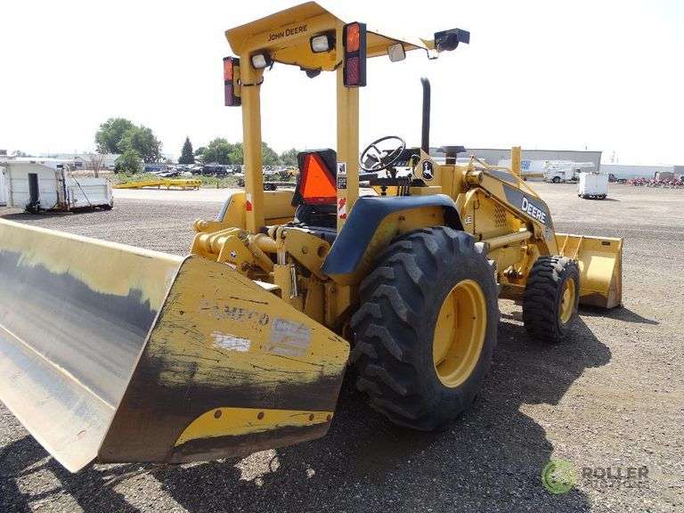2005 John Deere 210LE 4WD Tractor/Loader, Gannon Hydraulic Box Scraper