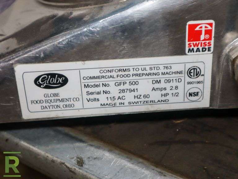 Globe GFP500 Commercial Food Preparing Machine Roller Auctions