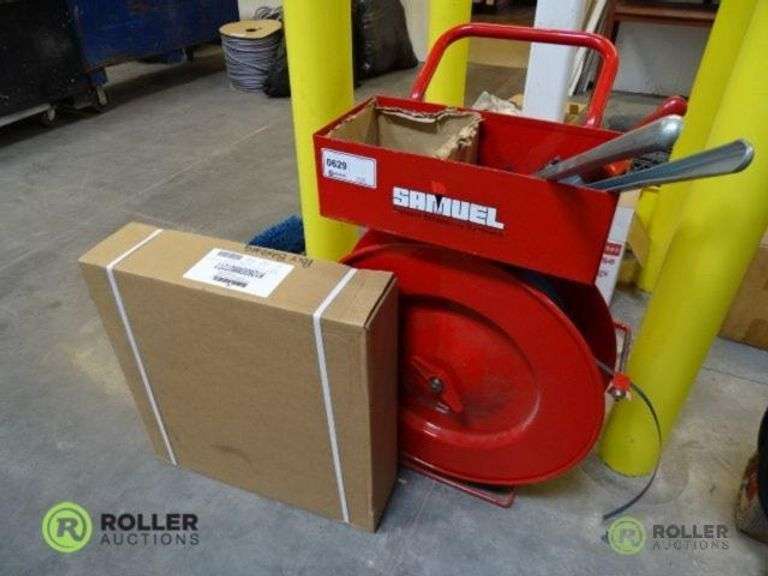 Samuel Strap Banding Cart With Tools and Poly Banding Roller Auctions