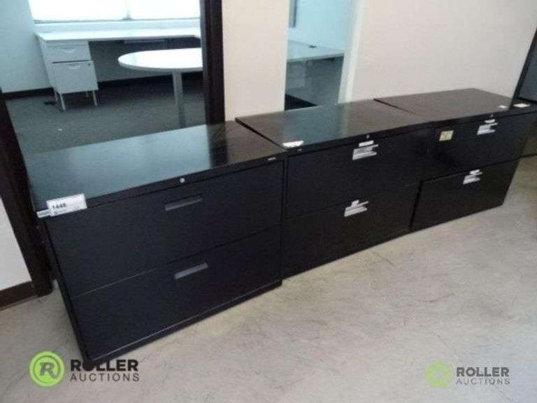(3) HON 2Drawer Lateral Filing Roller Auctions