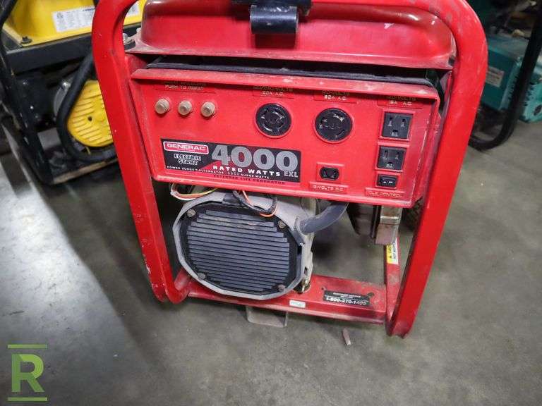 Generac 4000 EXL Generator, Gas, 4000 Watts Roller Auctions