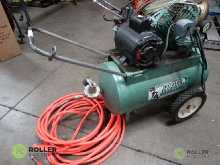 Sears 100PSI, 12Gallon Paint Sprayer Horizontal Air Compressor