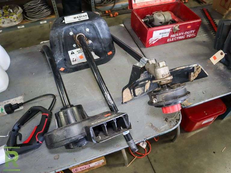 (3) Homelite Trimmer Attachments; String Trimmer, Roto Tiller and