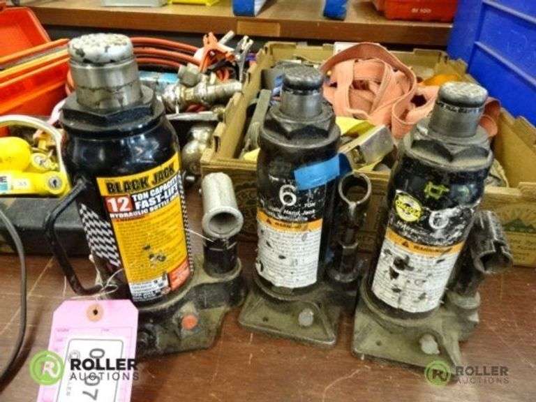 (1) 12Ton Bottle Jack and (2) 6Ton Bottle Jacks Roller Auctions