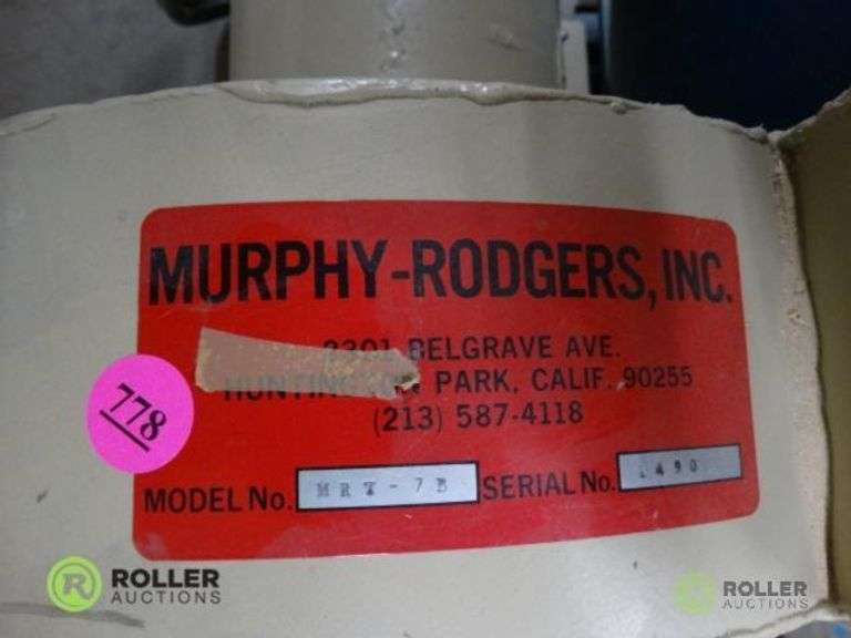 Murphy Rodgers MRT7B Dust Collector Roller Auctions