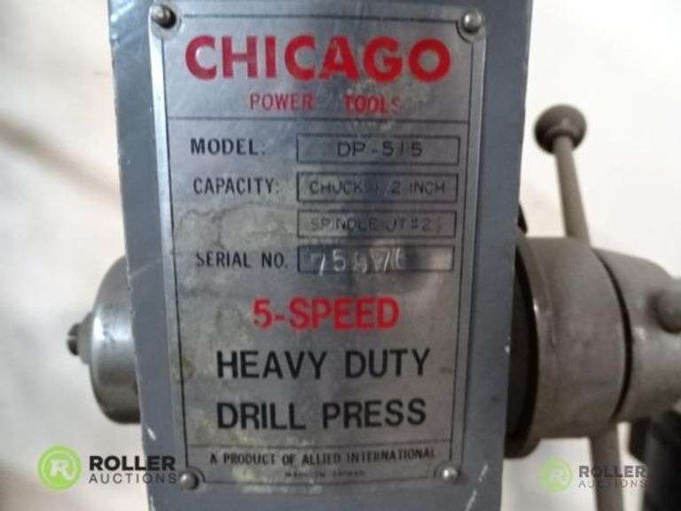 Chicago DP515 Benchtop Drill Press Roller Auctions