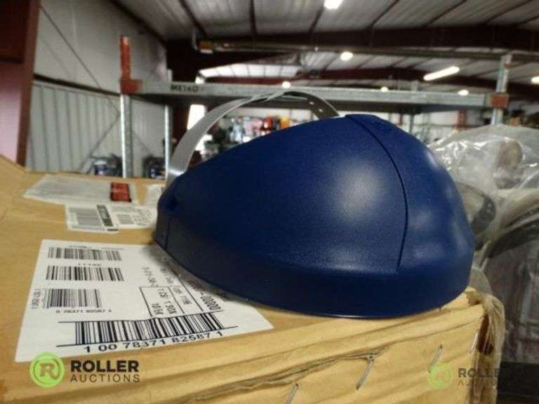 Tray of Welding Helmet Parts Lenses, Helmet Inserts and Box of Radnor