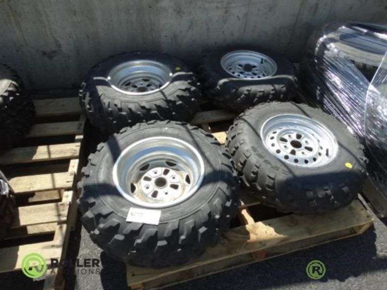 (2) Bridgestone Dirt Hooks AT25 x 1012 and (2) Carlisle AT25 x 812