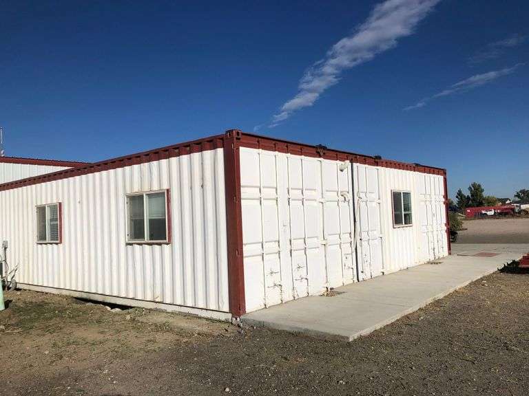 (4) 40' Steel Storage Container Building - Roller Auctions