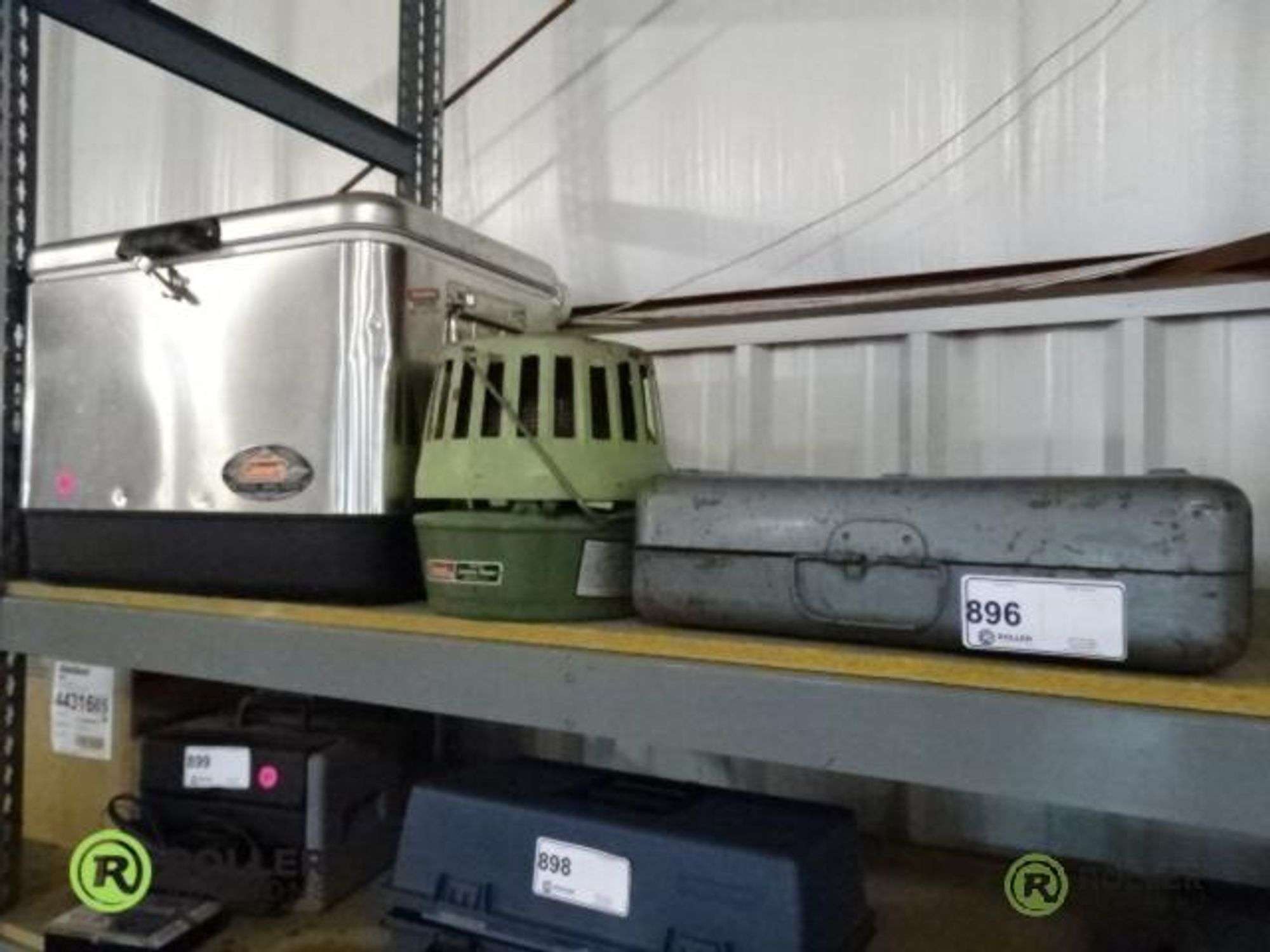 Coleman Steel Belted Cooler and Coleman 513B Catalytic Heater With Camp  Stove - Roller Auctions