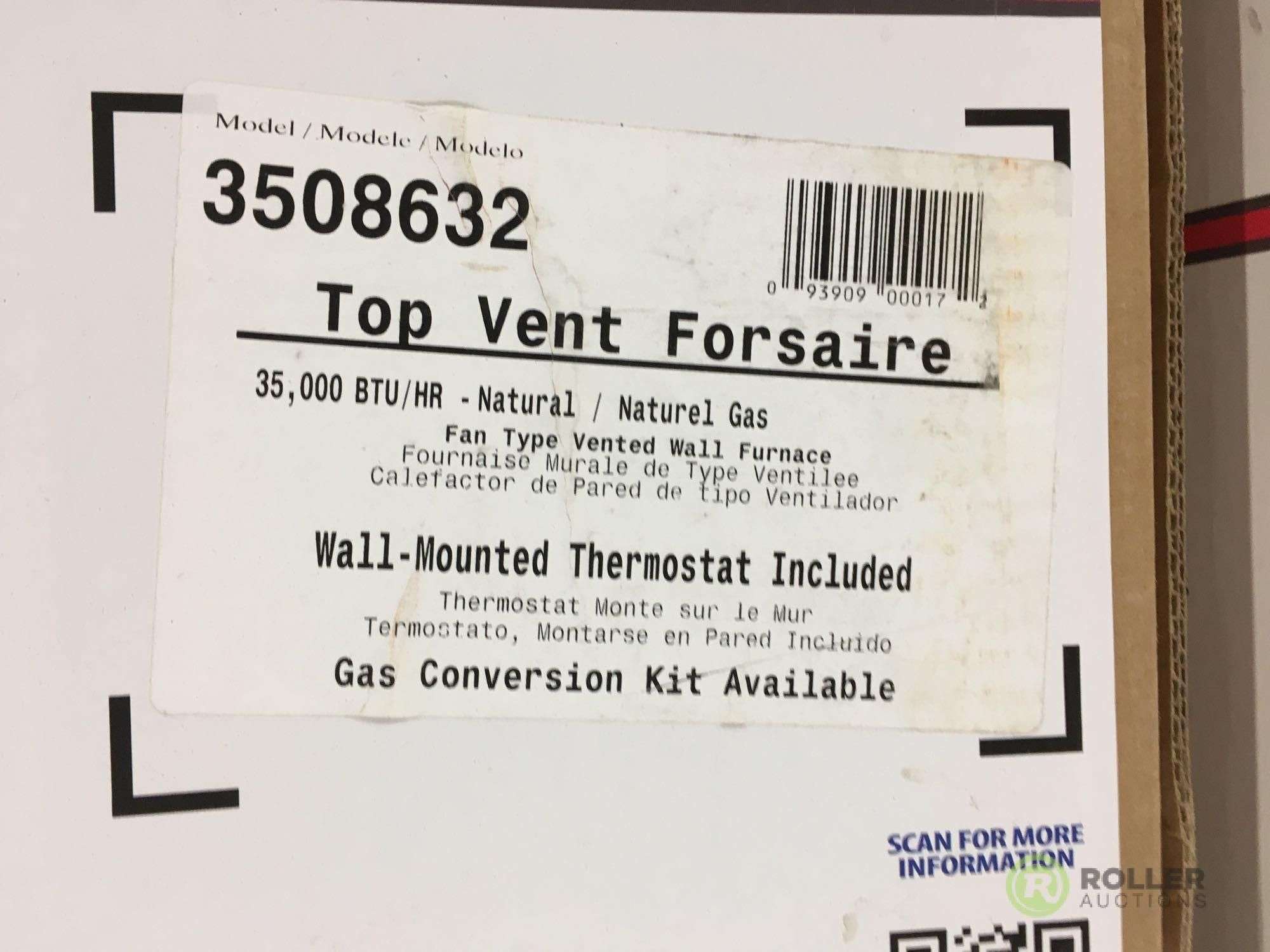 Williams Forsaire 3508632 Counter Flow Top Vent Gas/Propane Furnace -  Roller Auctions
