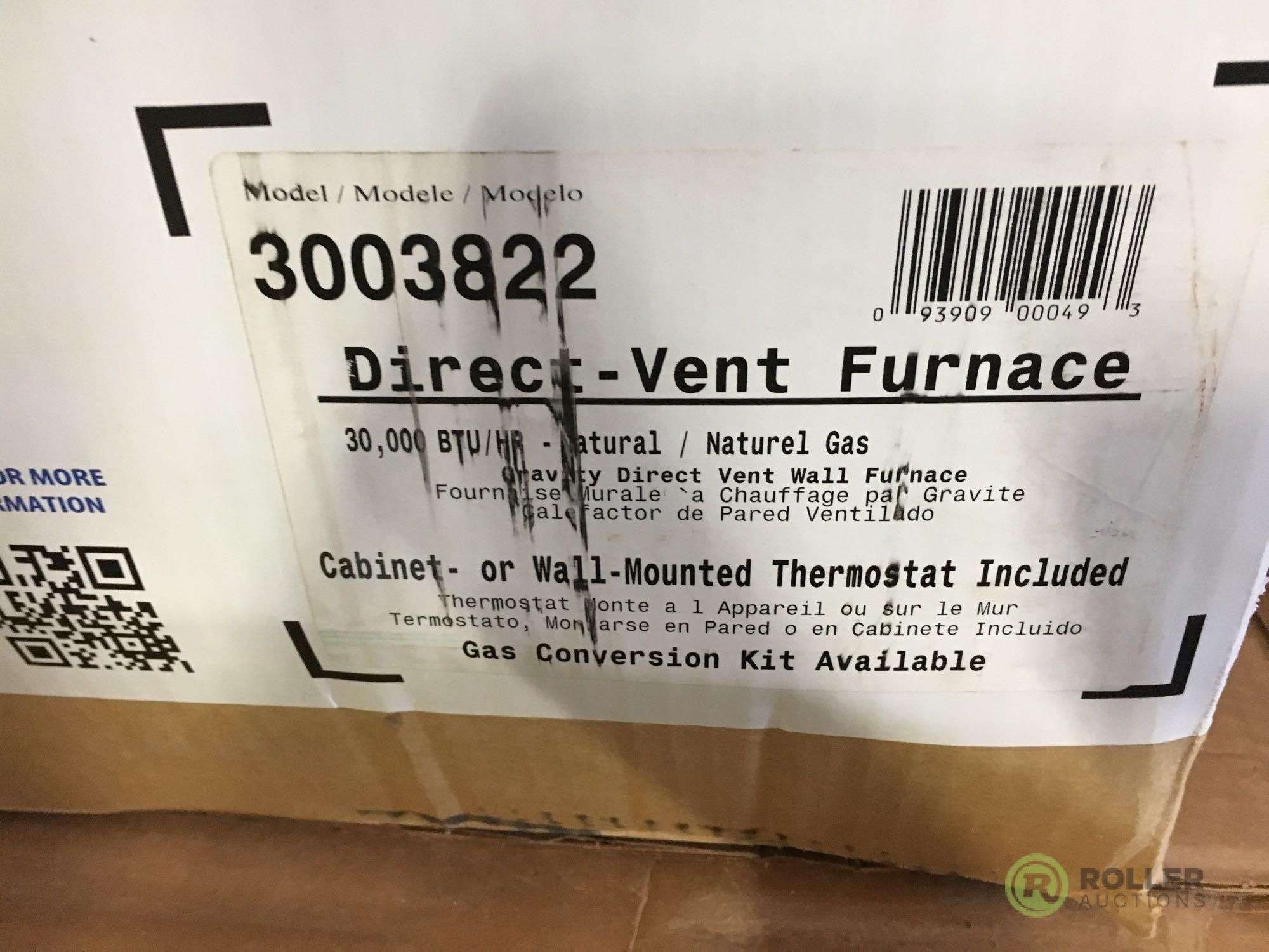Williams 3003822 Direct Vent Home Furnace, 30000-BTU, Propane - Roller  Auctions