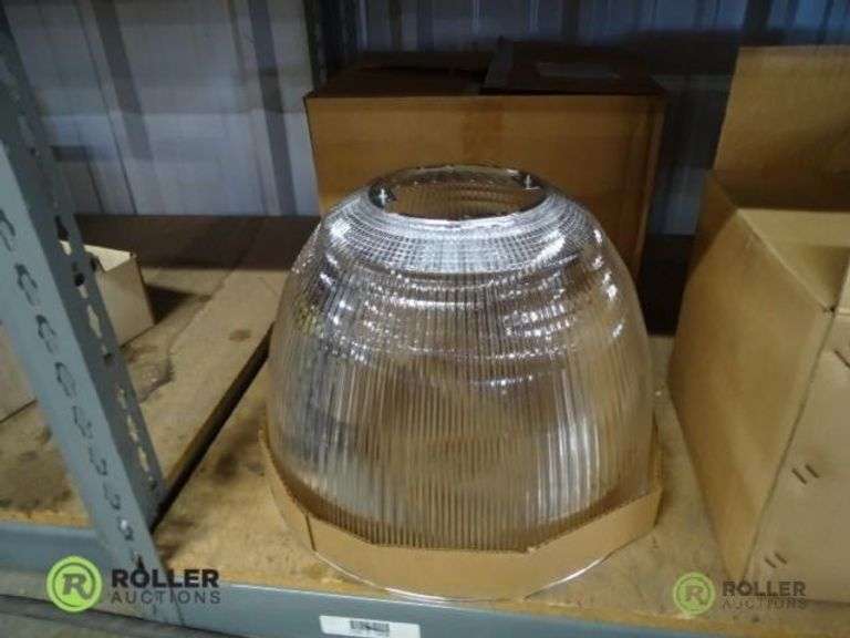 (2) Warehouse Lights Ballasts, (2) Warehouse Light Covers and Luma Metal Halide Bulb Roller