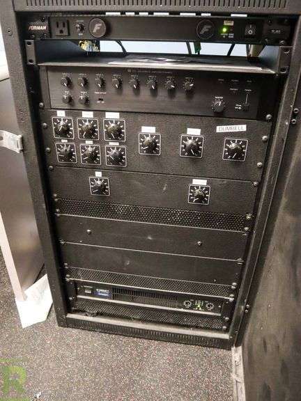 (2) Server Racks With QSC CX302V Amplifier, TOA M-900MK2 Amplifier - Roller Auctions