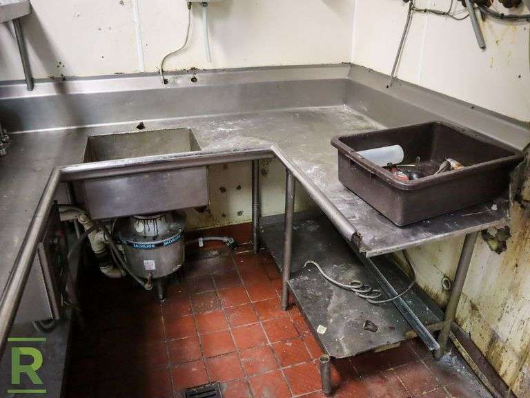 Stainless Steel Dish Wings Clean/Dirty Side, 100" x 115" & 100" x 100" - Roller Auctions